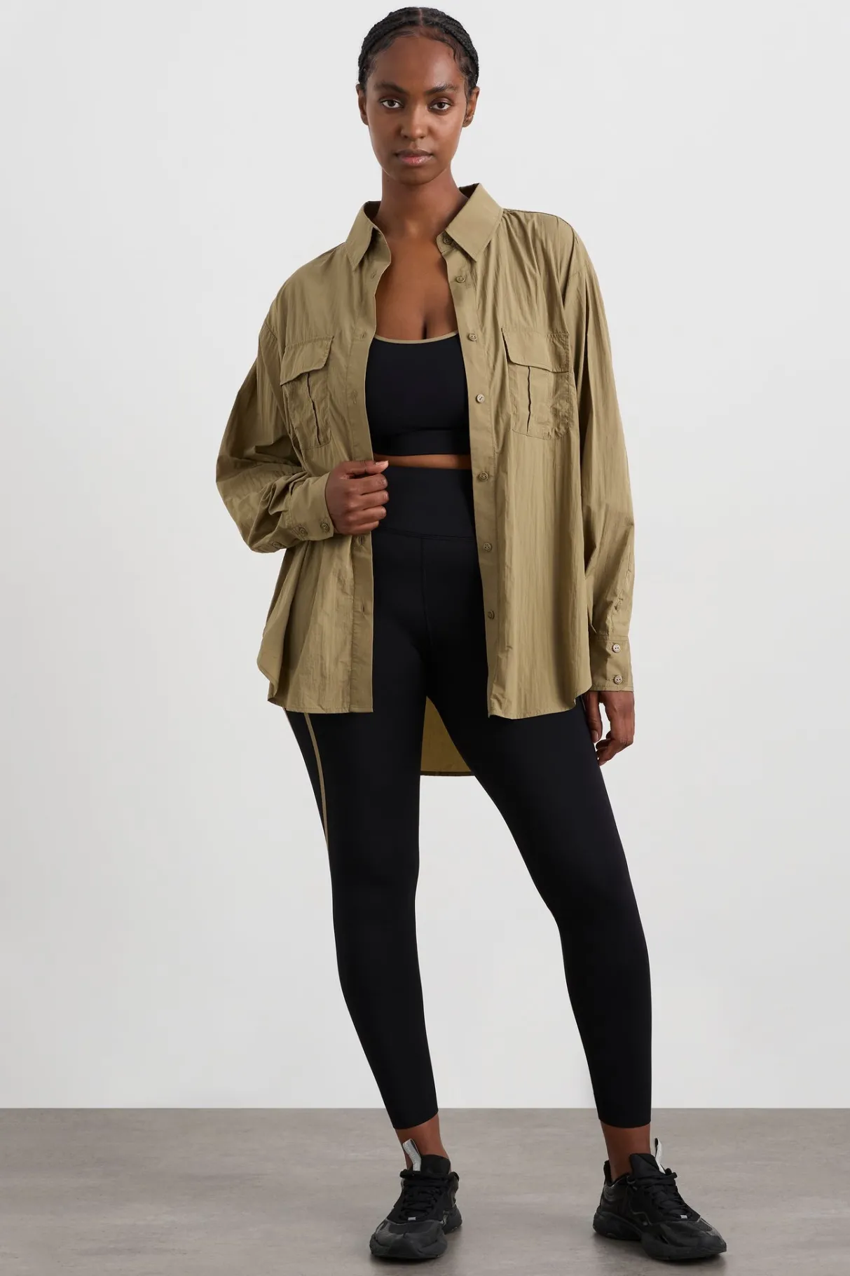 windbreaker_logo_shirt__7.webp Fashion Aje ATHLETICA Windbreaker Logo Shirt 427 Soft Khaki