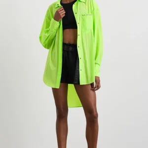 Fashion Aje ATHLETICA Windbreaker Shirt 406 Lime Green