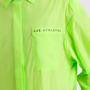Fashion Aje ATHLETICA Windbreaker Shirt 406 Lime Green