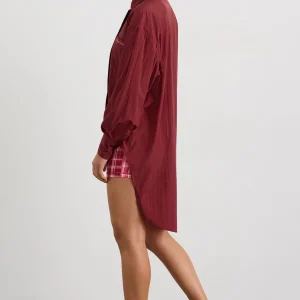 Hot Aje ATHLETICA Windbreaker Shirt 406 Plum Red