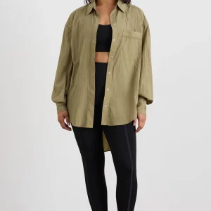 Best Sale Aje ATHLETICA Windbreaker Shirt 406 Soft Khaki/Black