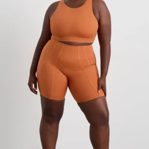 Clearance Aje ATHLETICA Winding Road High Neck Bra 364 Copper Orange