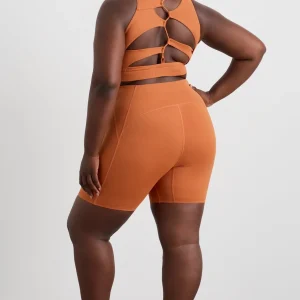 Clearance Aje ATHLETICA Winding Road High Neck Bra 364 Copper Orange