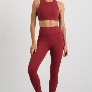 Discount Aje ATHLETICA Winding Road High Neck Bra 364 Plum Red