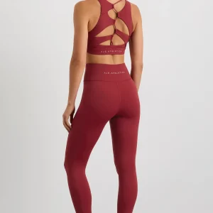 Discount Aje ATHLETICA Winding Road High Neck Bra 364 Plum Red
