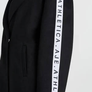 Best Aje ATHLETICA Wool Blend Long Line Coat 773 Black