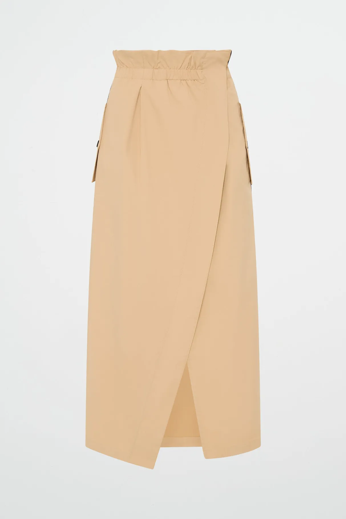 wrap_contrast_skirt__1.webp Clearance Aje ATHLETICA Wrap Contrast Skirt 615 Natural Tan / Black