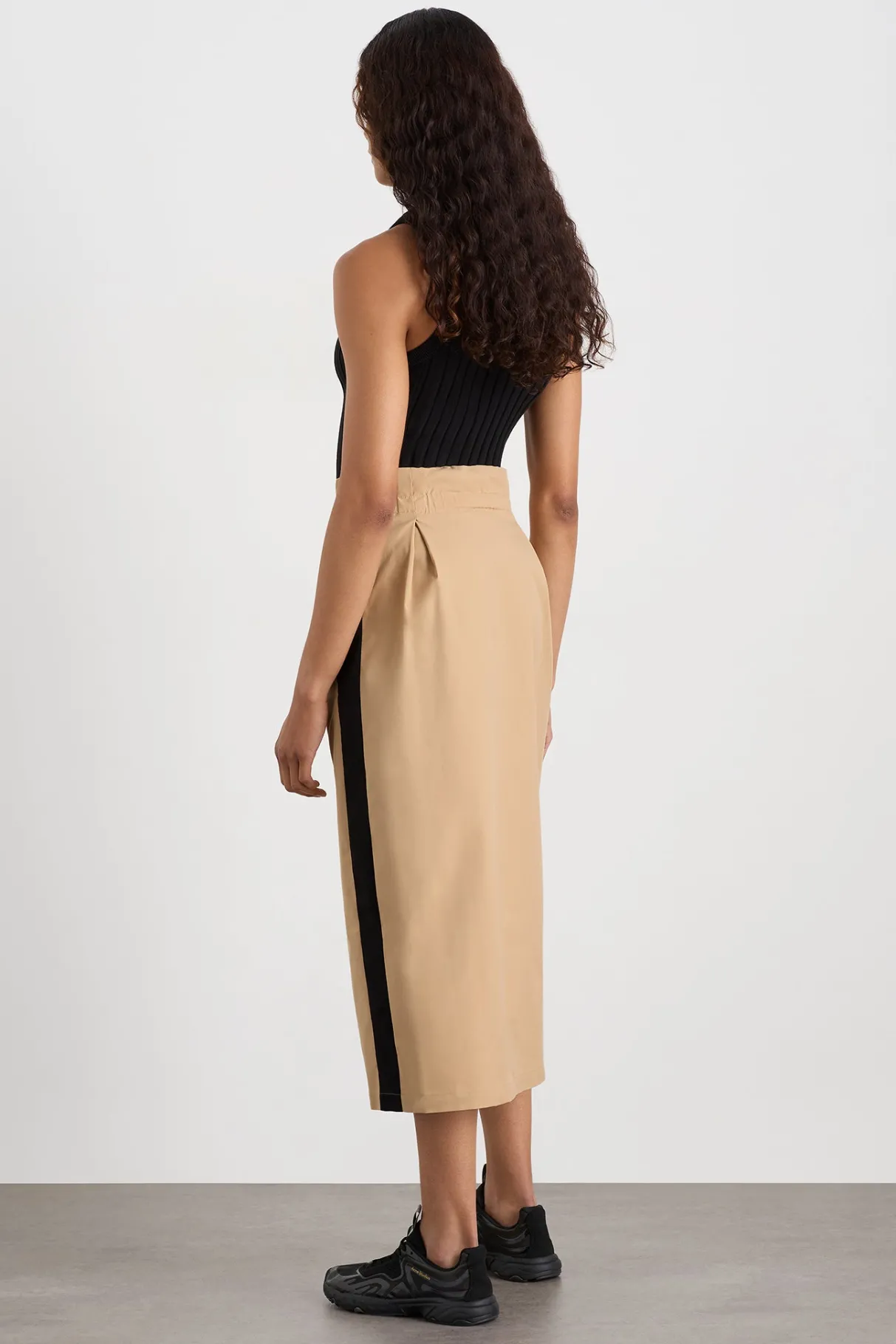 wrap_contrast_skirt__3.webp Clearance Aje ATHLETICA Wrap Contrast Skirt 615 Natural Tan / Black