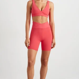 Hot Aje ATHLETICA Wrap Front Bike Short 614 Watermelon Pink