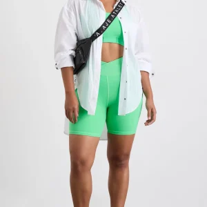 Clearance Aje ATHLETICA Wrap Front Bike Short 614 Marine Green