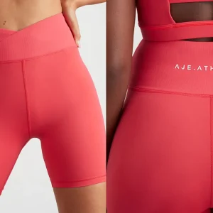 Hot Aje ATHLETICA Wrap Front Bike Short 614 Watermelon Pink