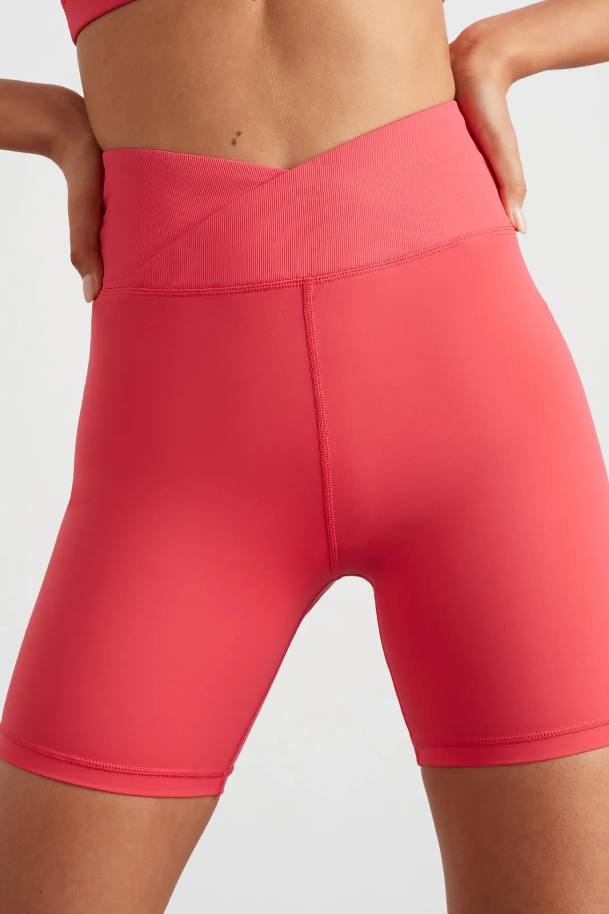 wrap_front_bike_short__4-1.webp Hot Aje ATHLETICA Wrap Front Bike Short 614 Watermelon Pink