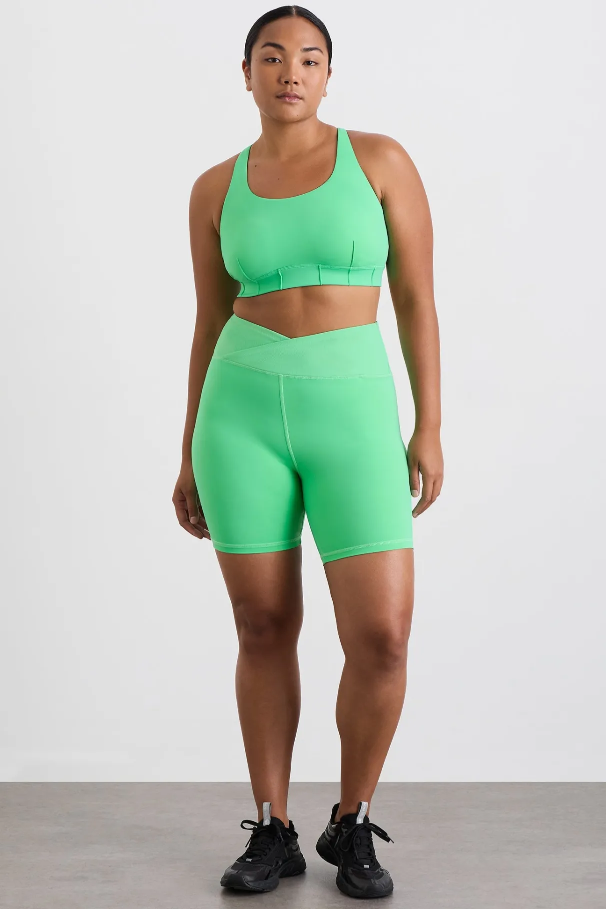 wrap_front_bike_short__6.webp Clearance Aje ATHLETICA Wrap Front Bike Short 614 Marine Green