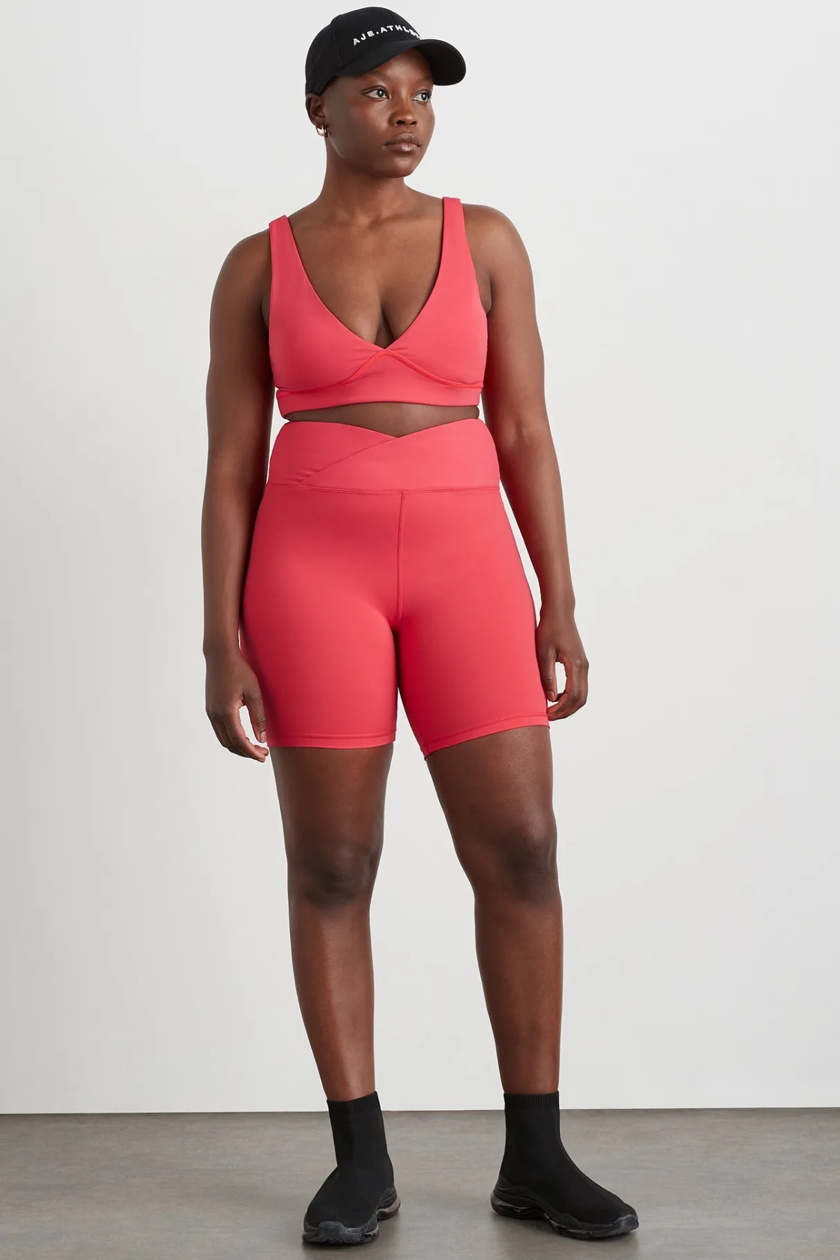 wrap_front_bike_short__7-1.webp Hot Aje ATHLETICA Wrap Front Bike Short 614 Watermelon Pink