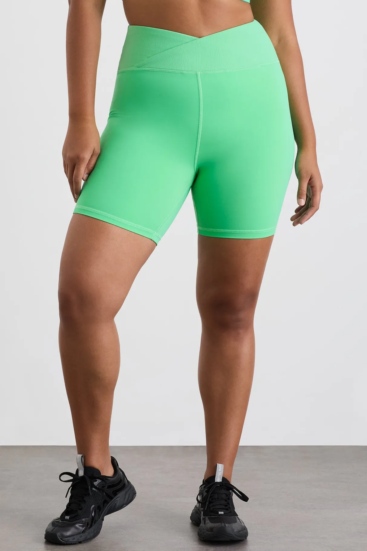 wrap_front_bike_short__7.webp Clearance Aje ATHLETICA Wrap Front Bike Short 614 Marine Green