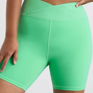 Clearance Aje ATHLETICA Wrap Front Bike Short 614 Marine Green
