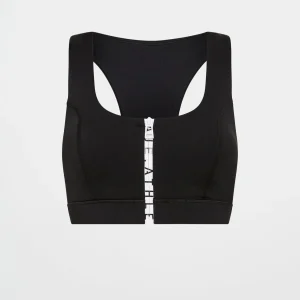 Cheap Aje ATHLETICA Zip Front Logo Mesh Bra 329 Black