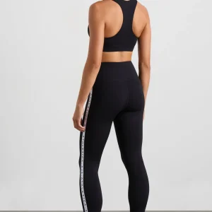 Cheap Aje ATHLETICA Zip Front Logo Mesh Bra 329 Black