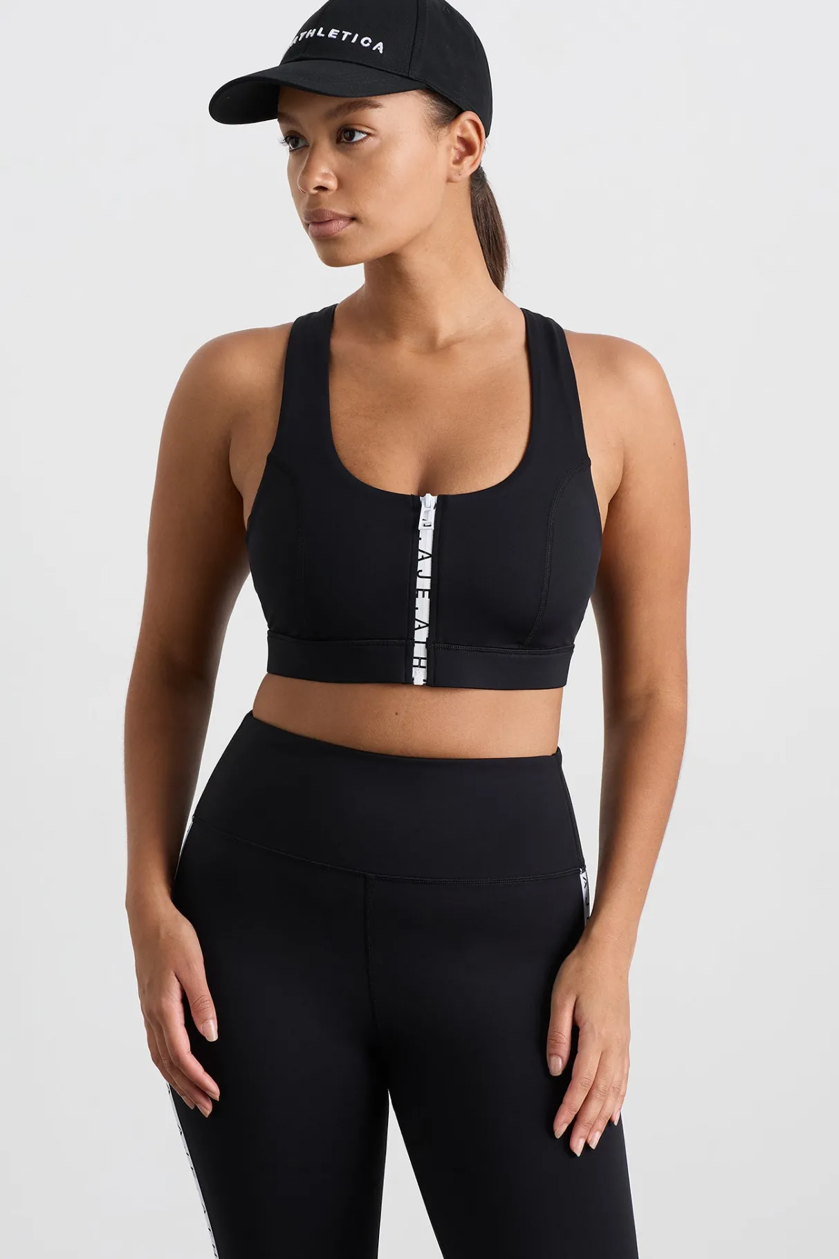 zip_front_logo_mesh_bra__8.webp Cheap Aje ATHLETICA Zip Front Logo Mesh Bra 329 Black