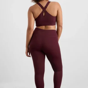 Flash Sale Aje ATHLETICA Zip Front Logotape Sports Bra 319 Burgundy