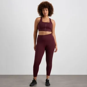 Flash Sale Aje ATHLETICA Zip Front Logotape Sports Bra 319 Burgundy