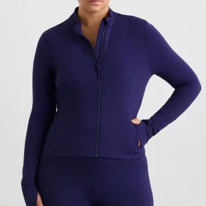 Sale Aje ATHLETICA Zip Front Running Jacket 709 Navy