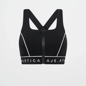 Flash Sale Aje ATHLETICA Zip Front Sports Bra 329 Black