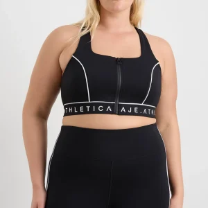 Flash Sale Aje ATHLETICA Zip Front Sports Bra 329 Black