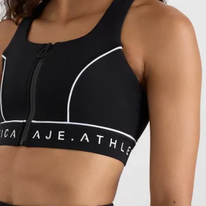 Flash Sale Aje ATHLETICA Zip Front Sports Bra 329 Black