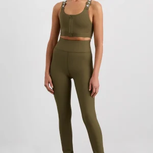 Hot Aje ATHLETICA Zip Hem Full Length Legging 205 Deep Khaki
