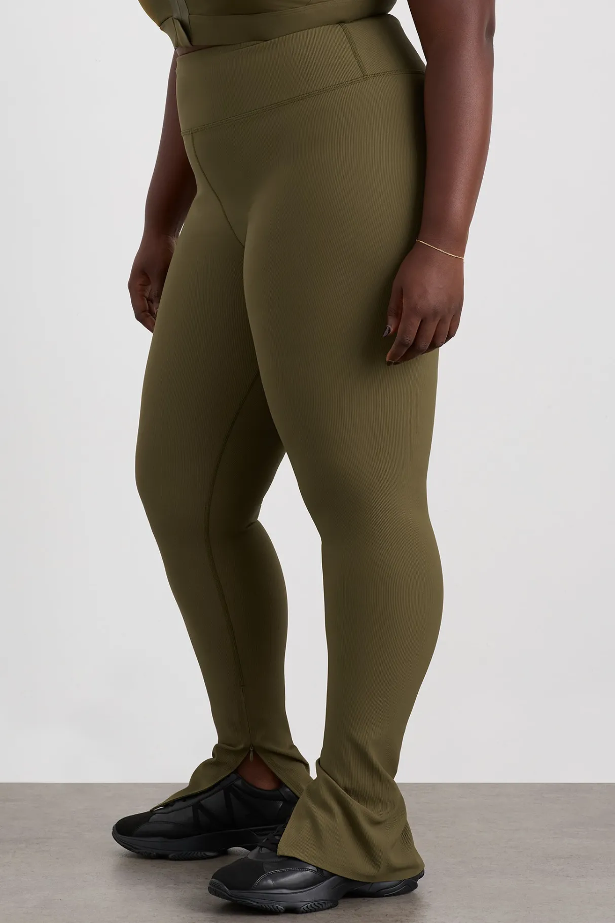 zip_hem_full_length_legging__10.webp Hot Aje ATHLETICA Zip Hem Full Length Legging 205 Deep Khaki