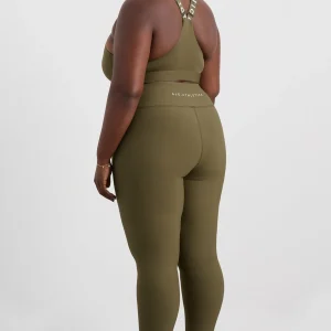 Hot Aje ATHLETICA Zip Hem Full Length Legging 205 Deep Khaki