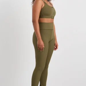 Hot Aje ATHLETICA Zip Hem Full Length Legging 205 Deep Khaki