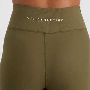 Hot Aje ATHLETICA Zip Hem Full Length Legging 205 Deep Khaki